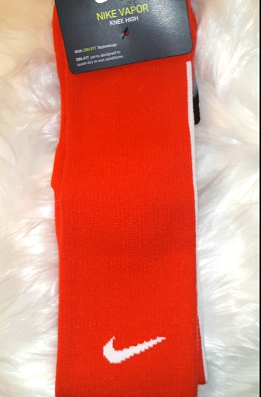 ☆Last Pair☆NWT*NIKE Vapor Dri-Fit Men/Womens Bright Red/White Stripe Knee Socks - Picture 9 of 9
